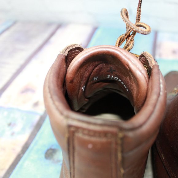 LL BEAN Chukka Lace Up Leather Ankle Boots 7 W - Picture 7 of 9